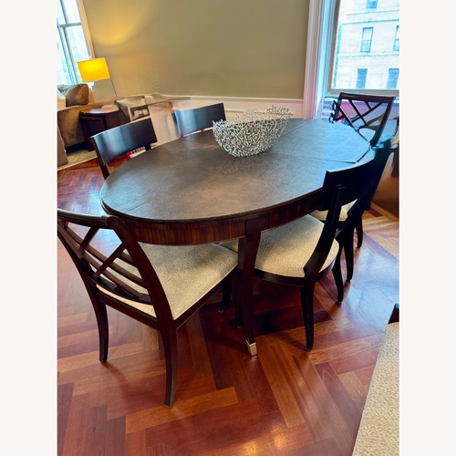 Used Ethan Allen Hathaway Dark Brown Wood Dining Sets for sale on AptDeco