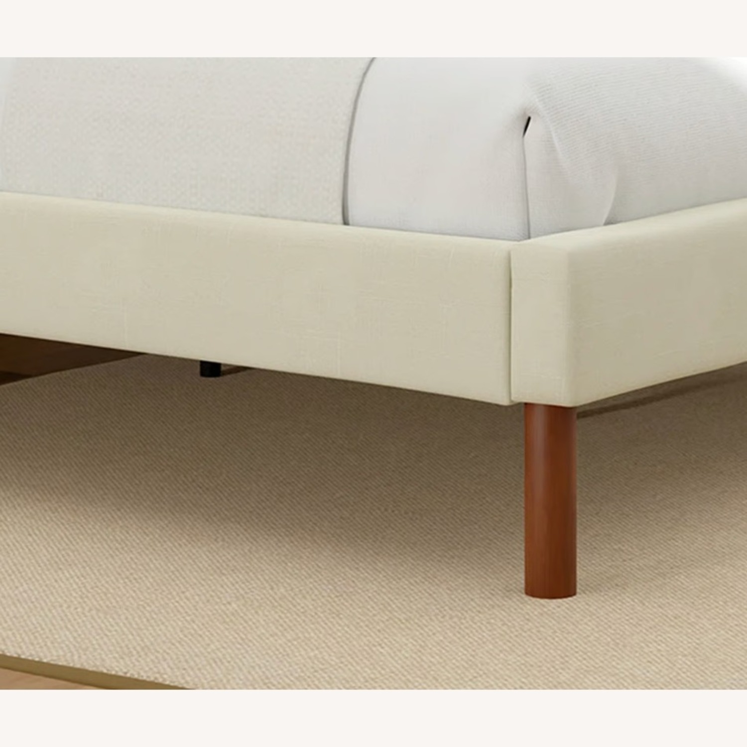 Wade Logan Upholstered Linen Platform Bed Frame - image-3