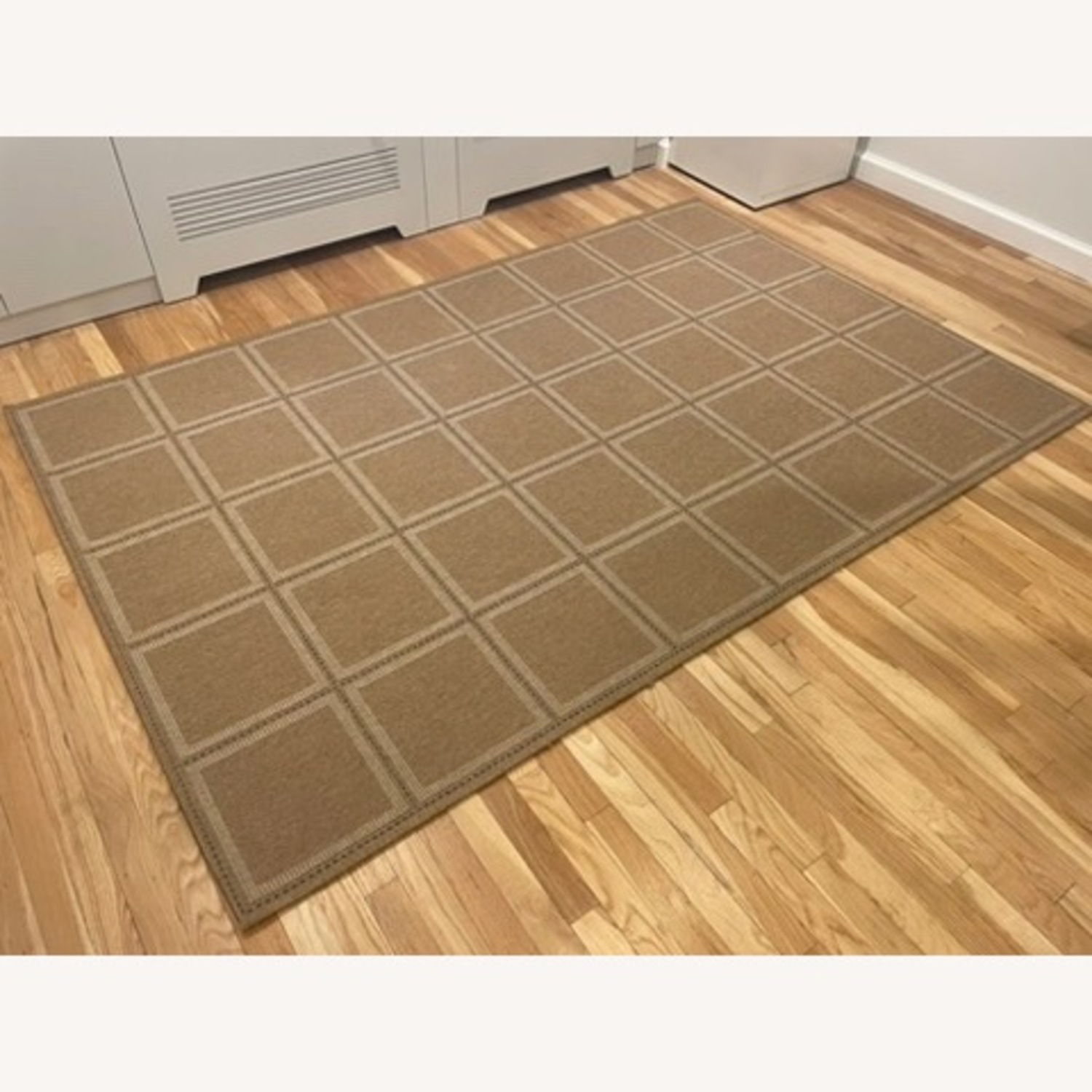 Pottery Barn Light Brown Fabric Area Rug 5' x 8' - image-0