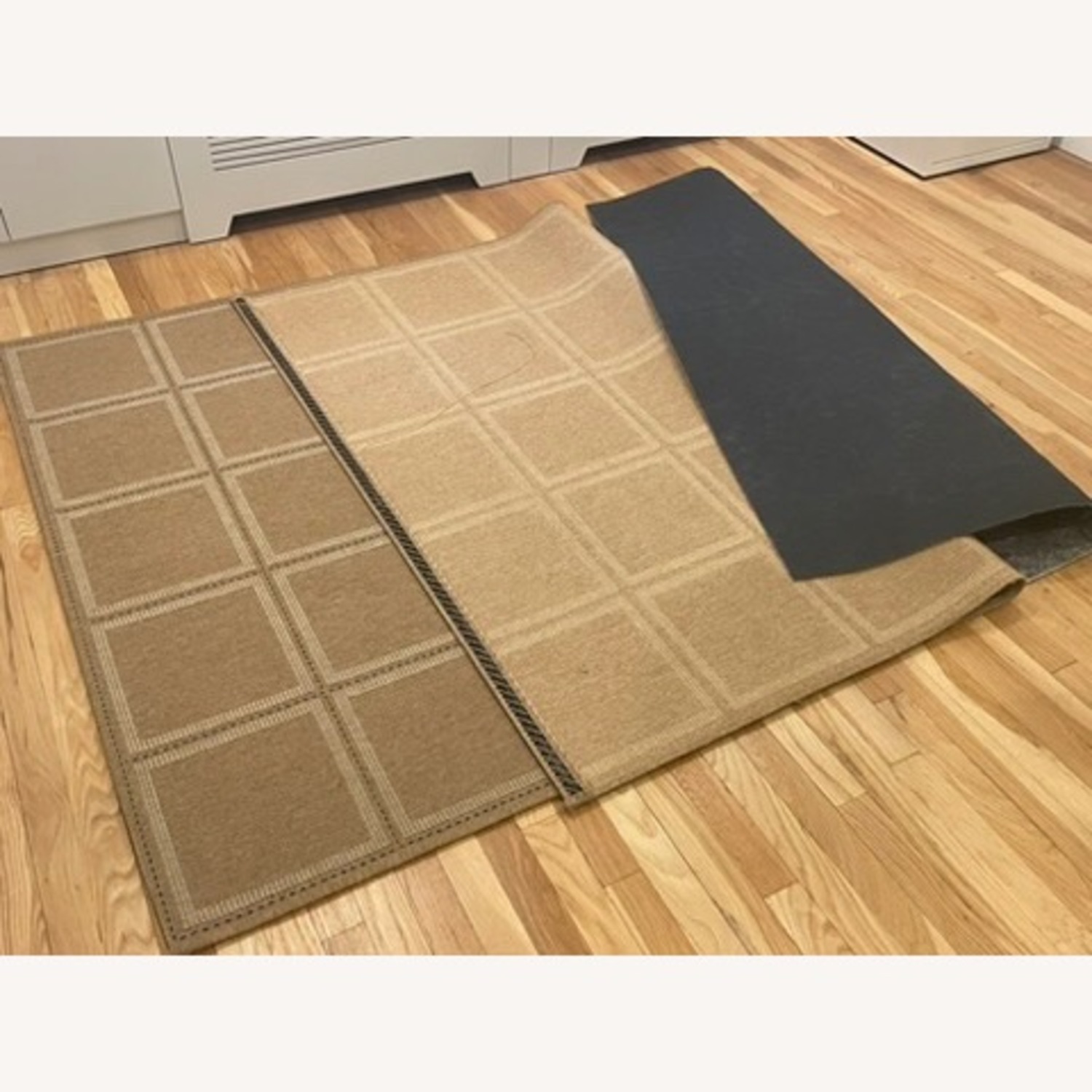 Pottery Barn Light Brown Fabric Area Rug 5' x 8' - image-3