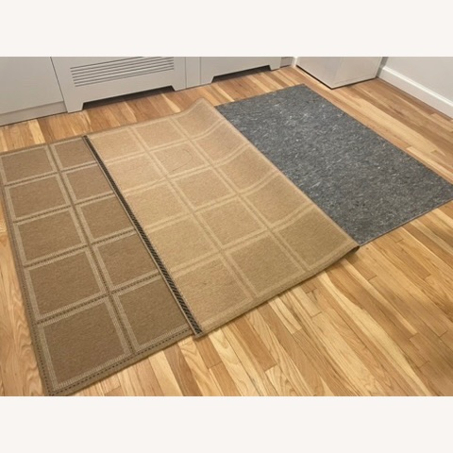 Pottery Barn Light Brown Fabric Area Rug 5' x 8' - image-2