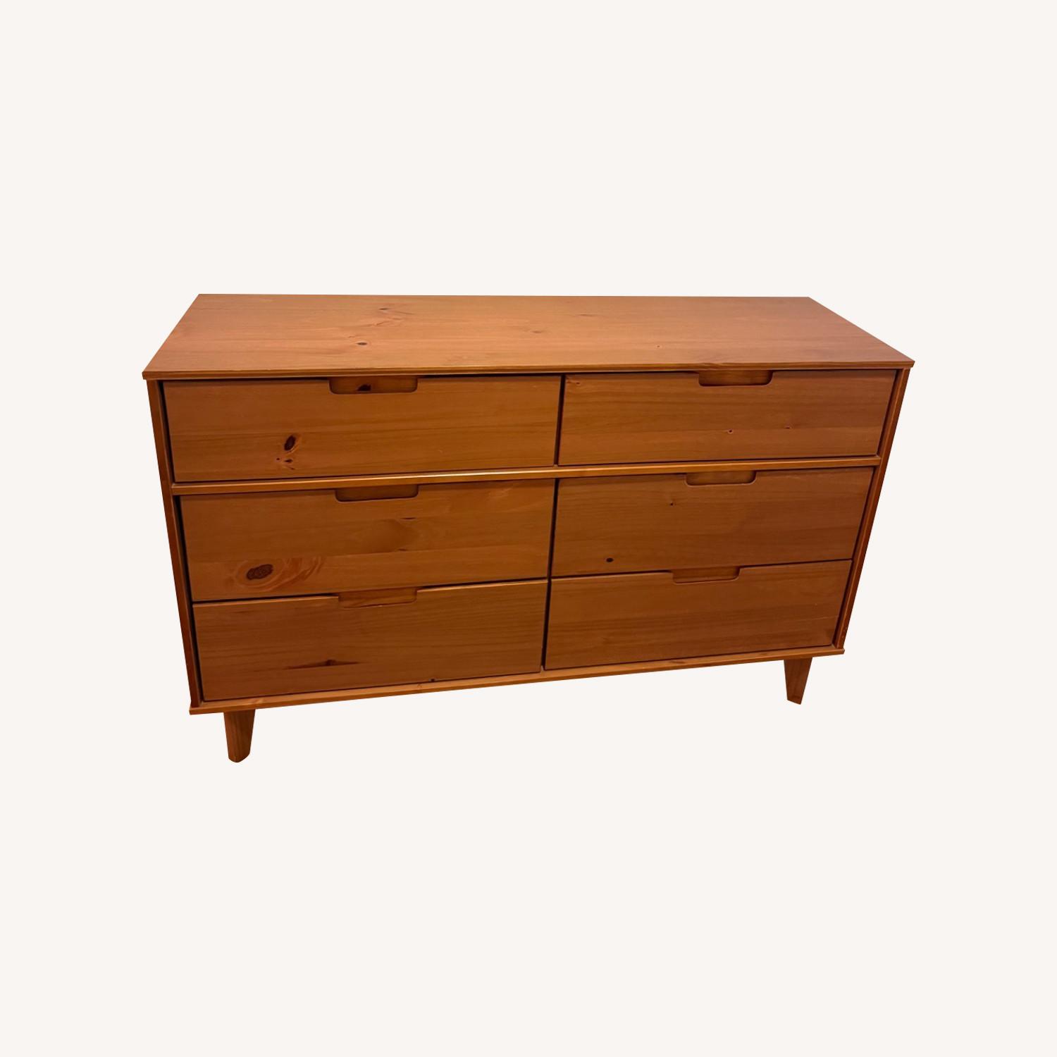 Wayfair MCM Style Dark Brown Wood Dresser - image-0