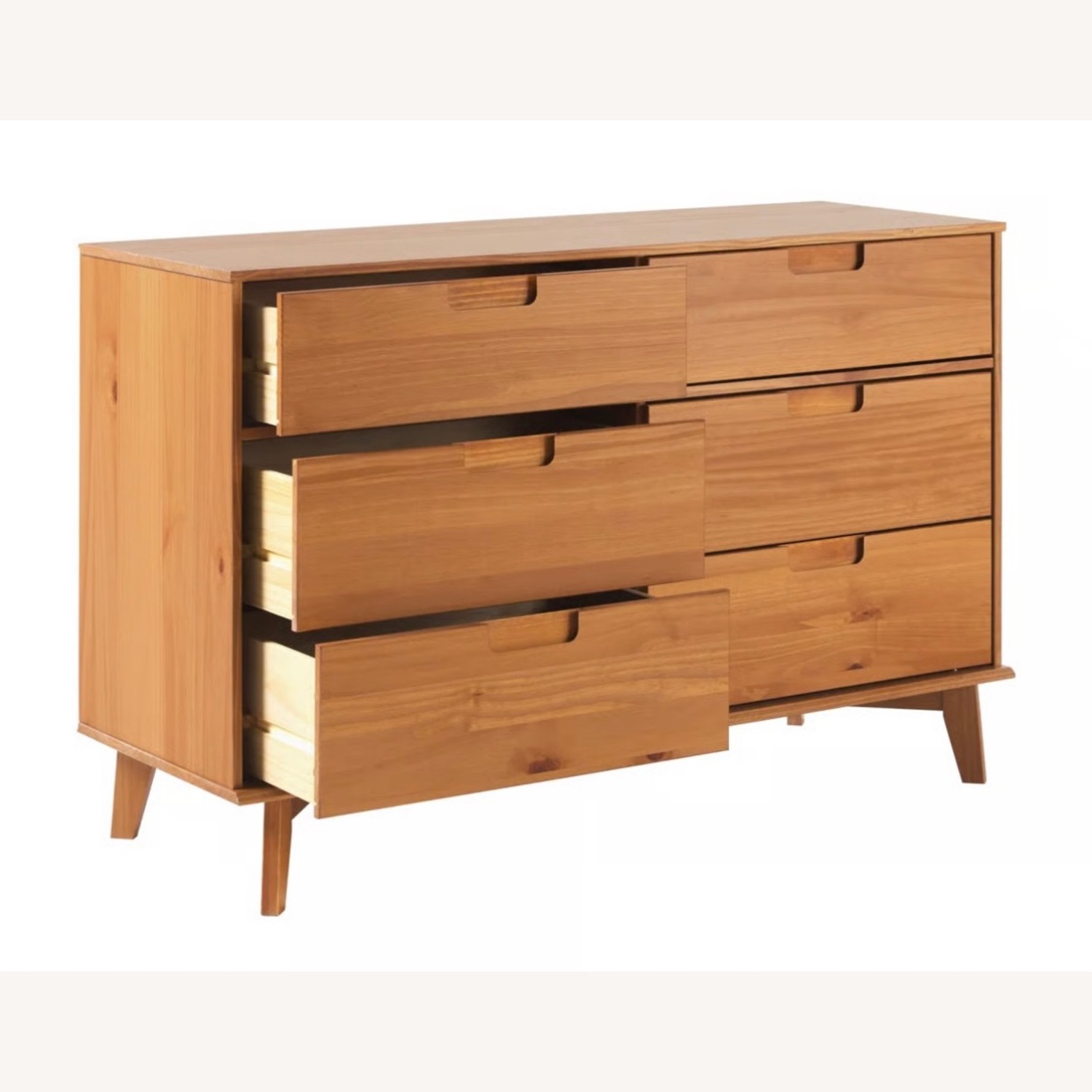 Wayfair MCM Style Dark Brown Wood Dresser - image-3