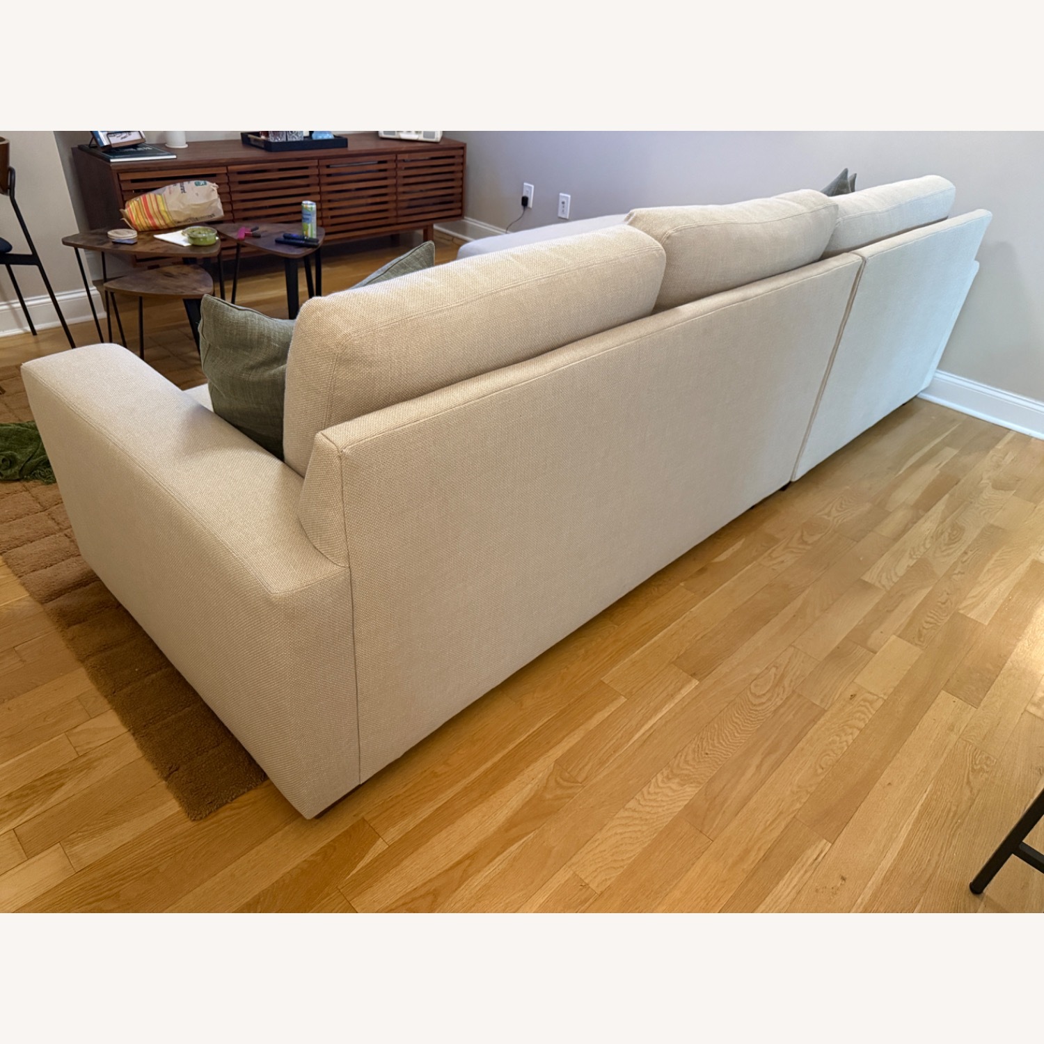 Pottery Barn Natural Fabric 2 Piece Sectional - image-2