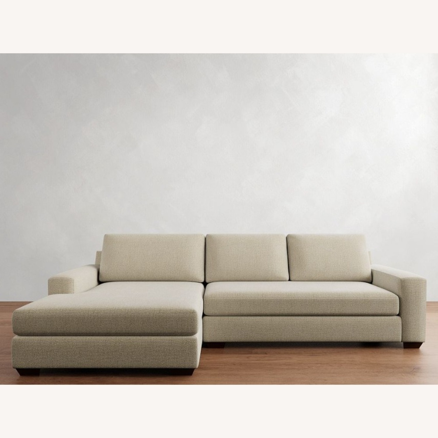 Pottery Barn Natural Fabric 2 Piece Sectional - image-0