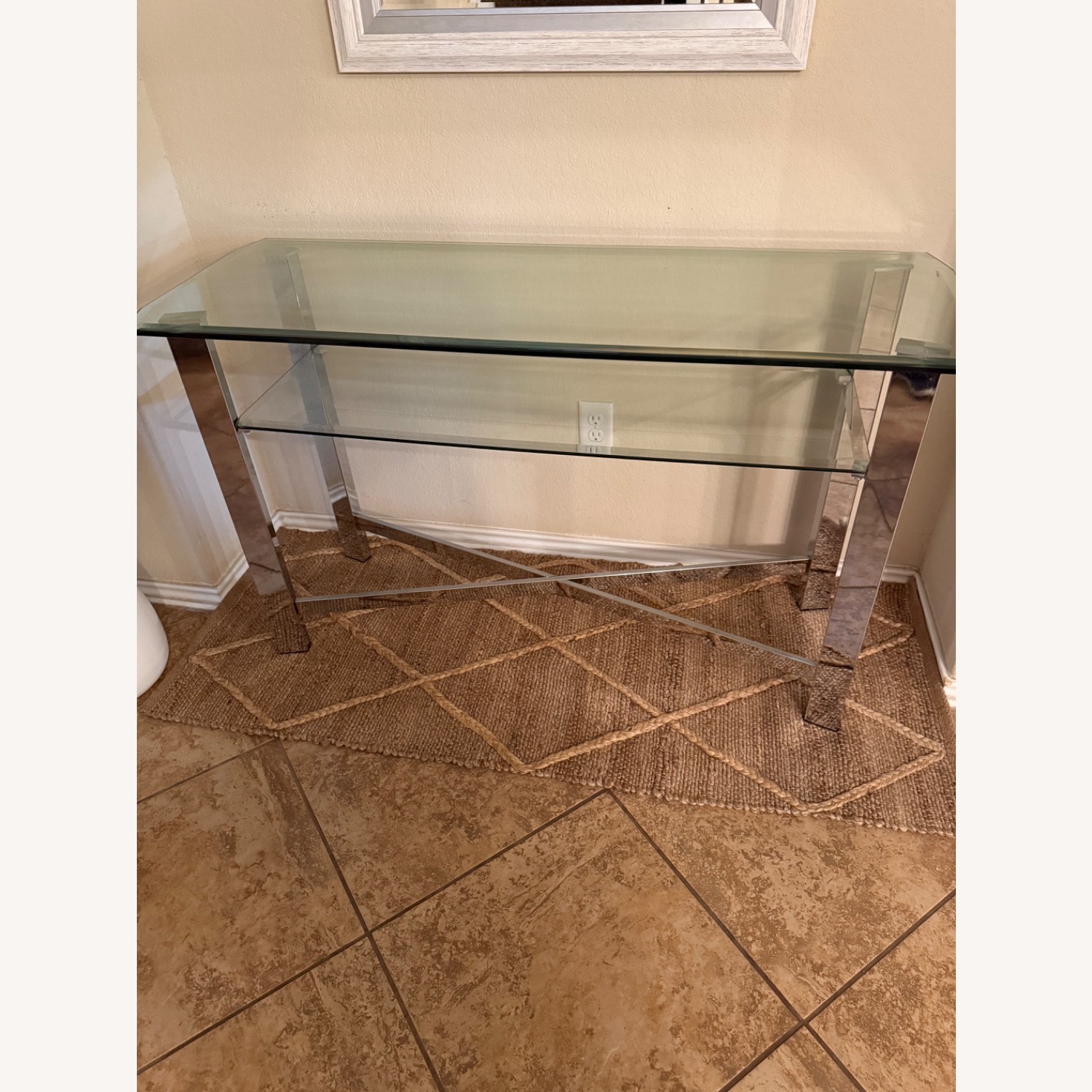 Rooms To Go White Glass Coffee Table - image-2