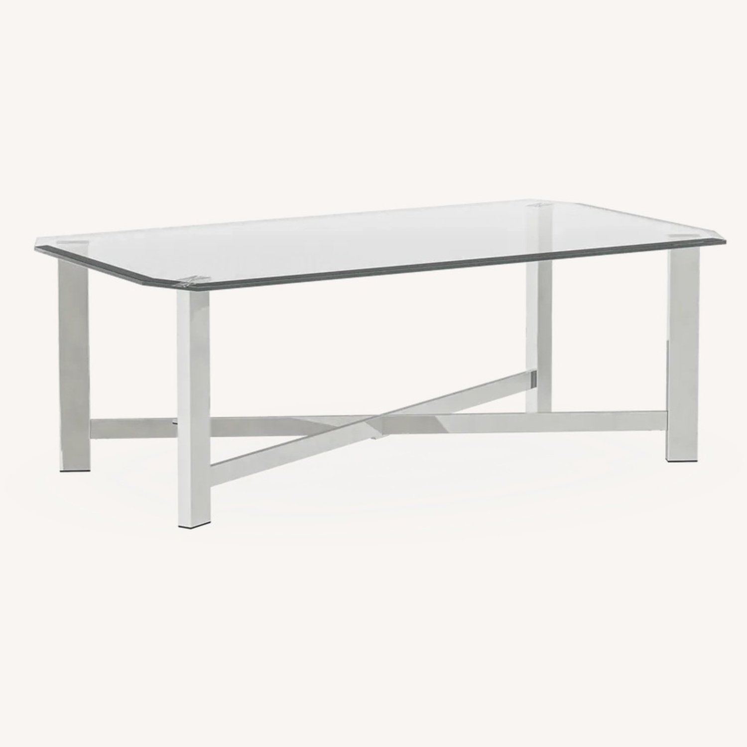 Rooms To Go White Glass Coffee Table - image-4