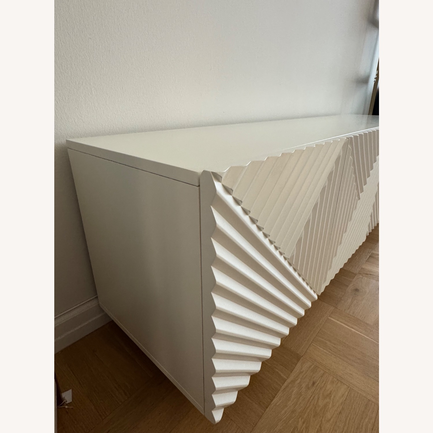 West Elm White Media Console - image-5