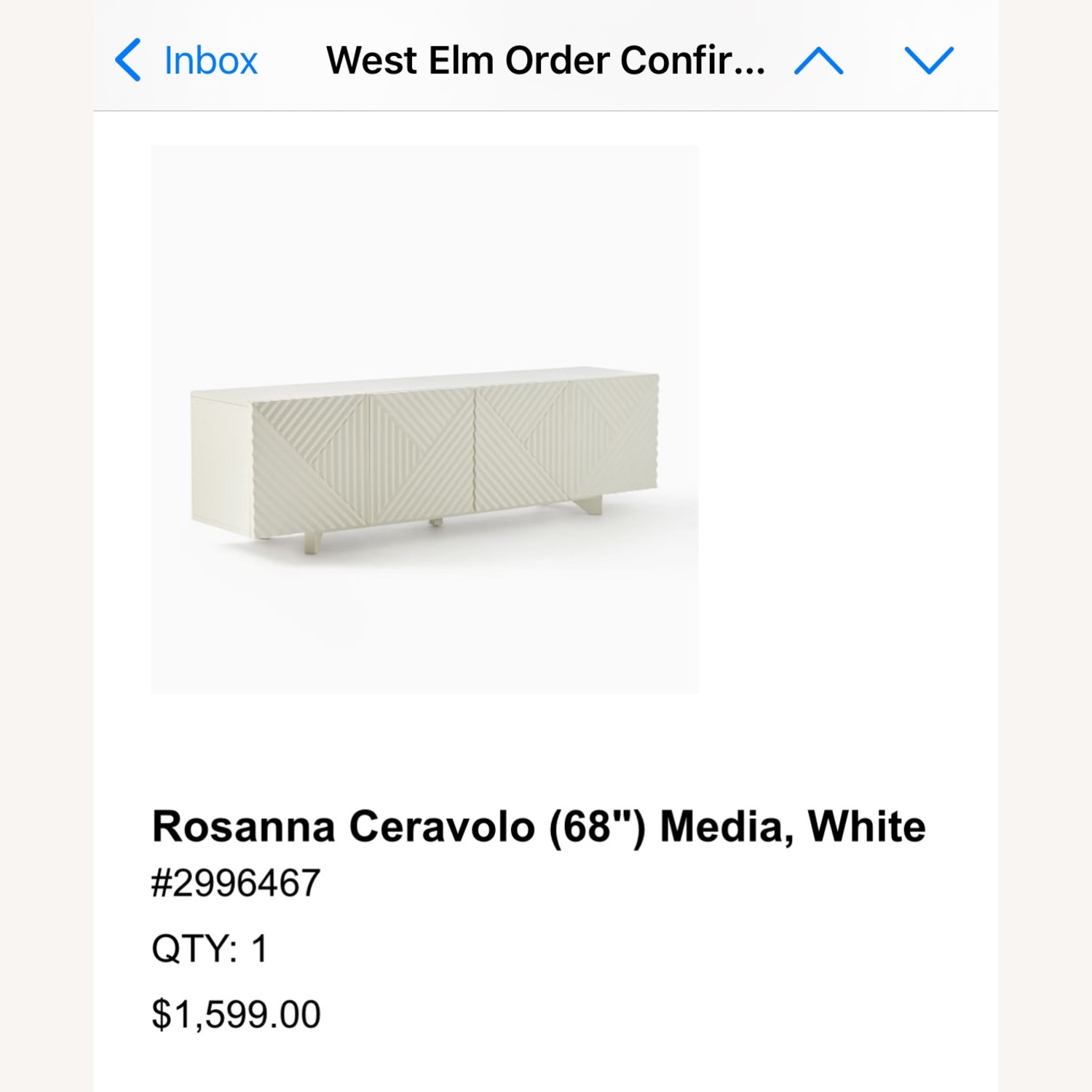 West Elm White Media Console - image-10