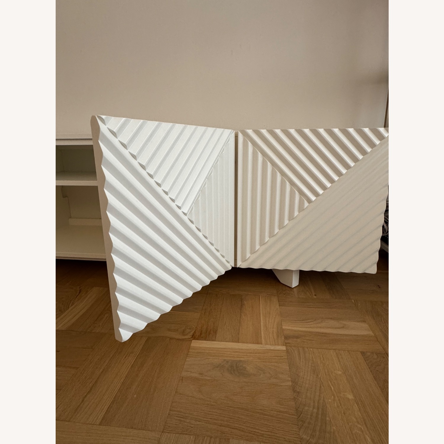 West Elm White Media Console - image-7