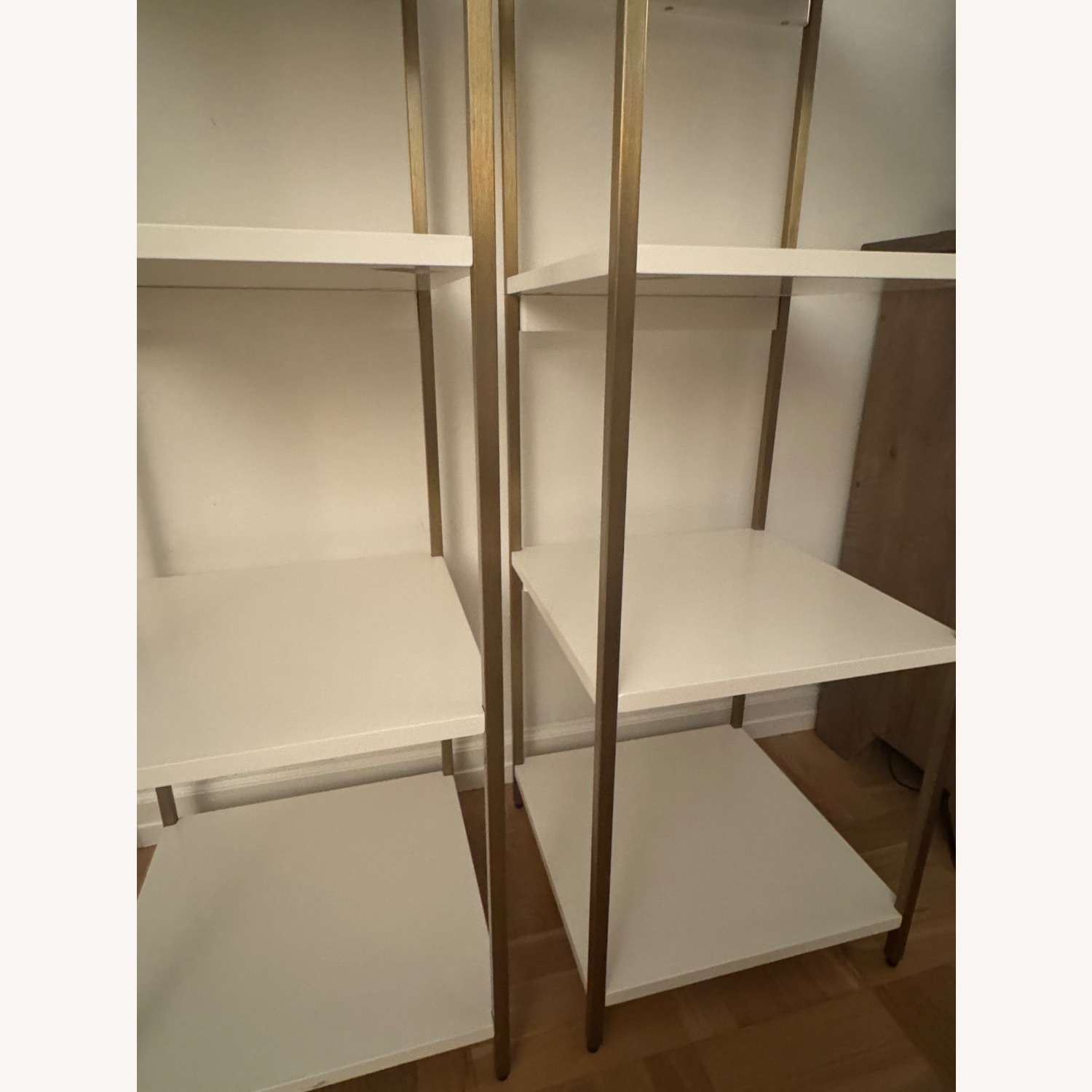 West Elm Zane White Bookshelves (Set of 2) - image-2