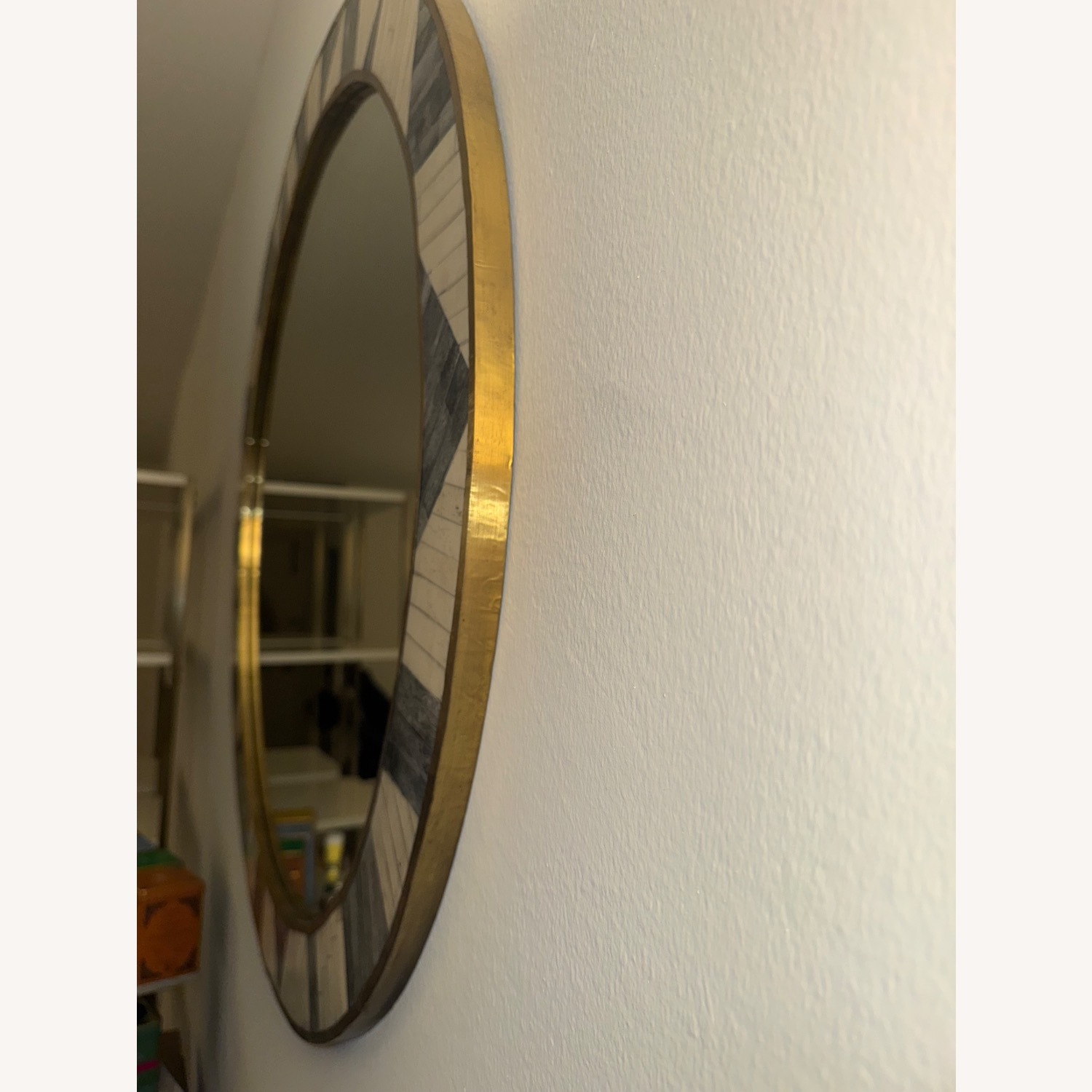 CB2 Natural Brass Round Wall Mirror - image-4