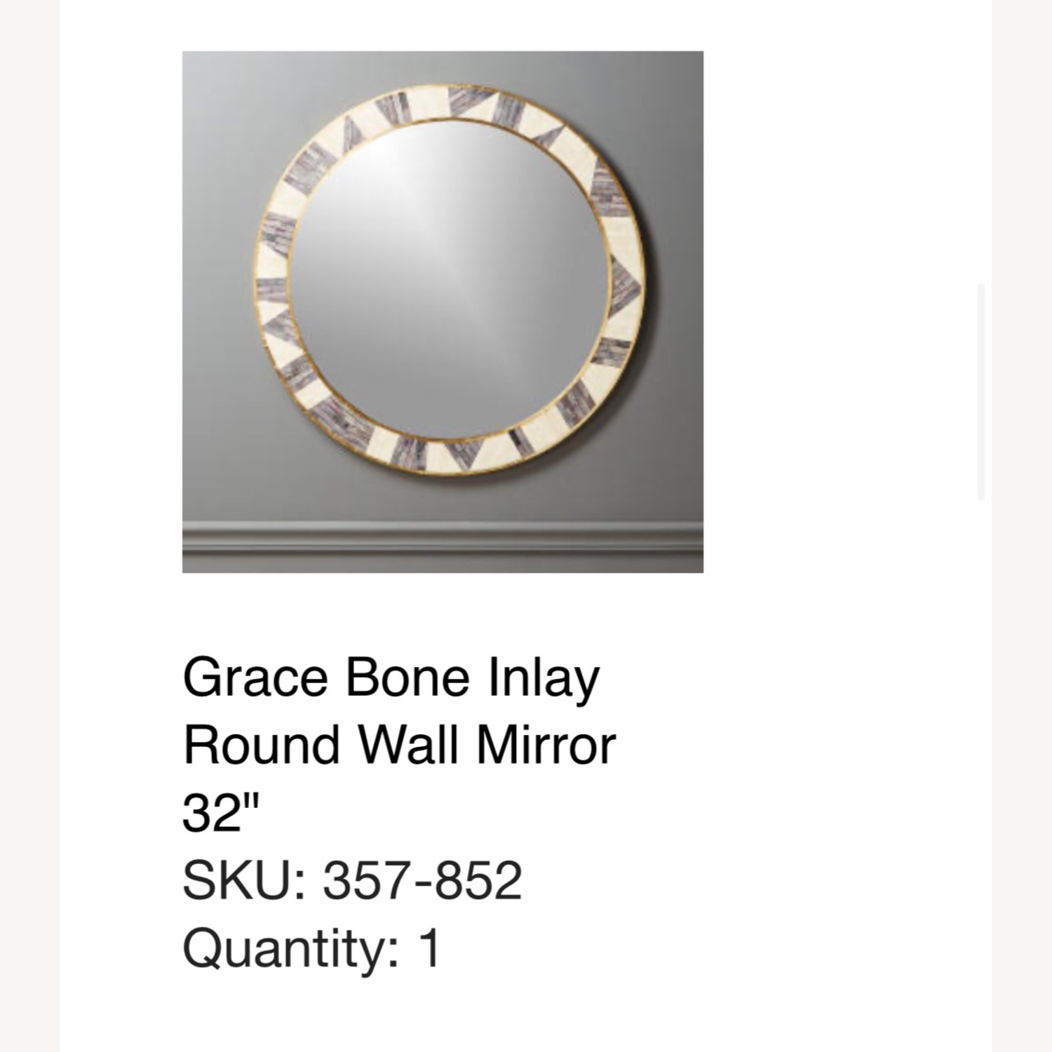 CB2 Natural Brass Round Wall Mirror - image-2