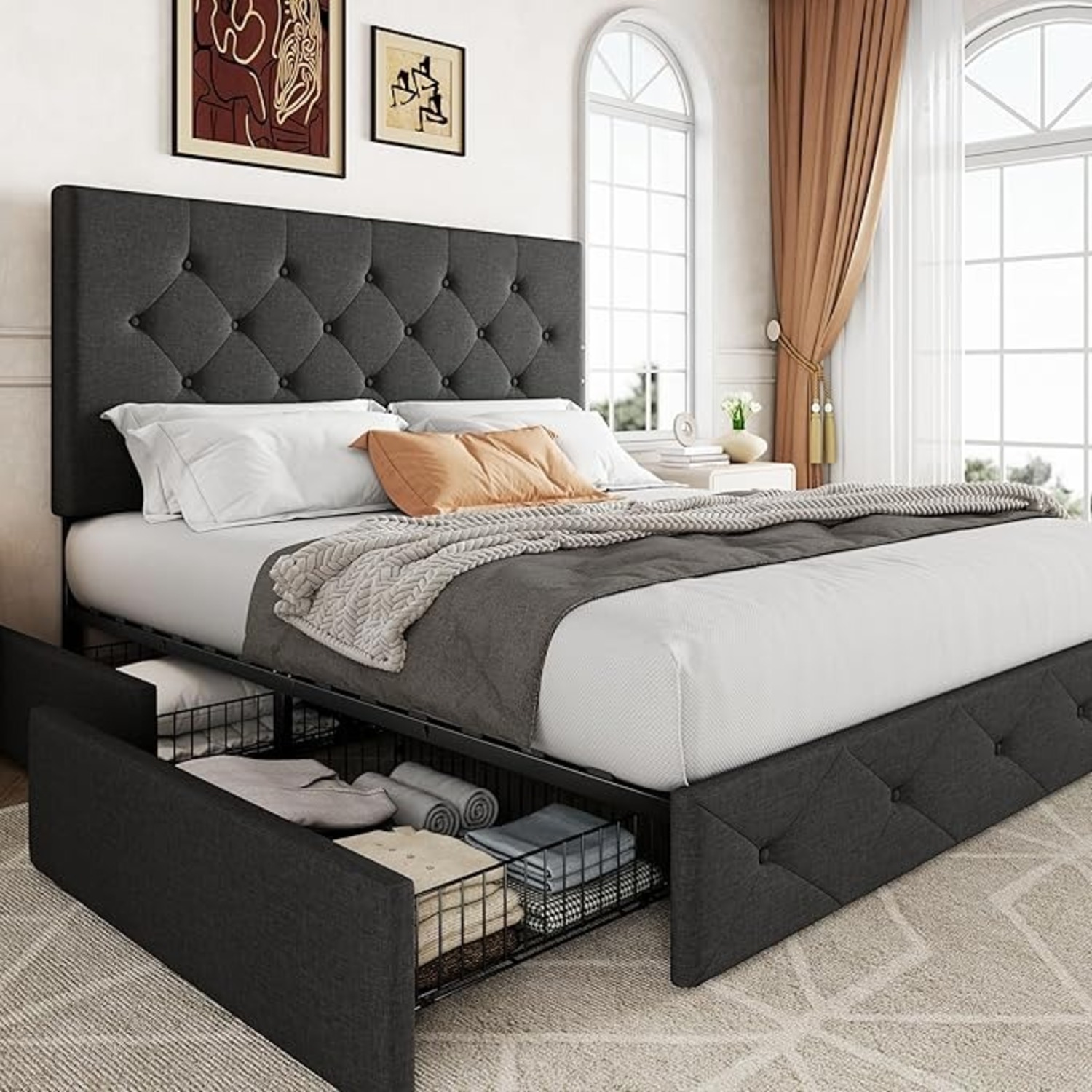 Amazon Allewie Modern Queen Bed - image-1