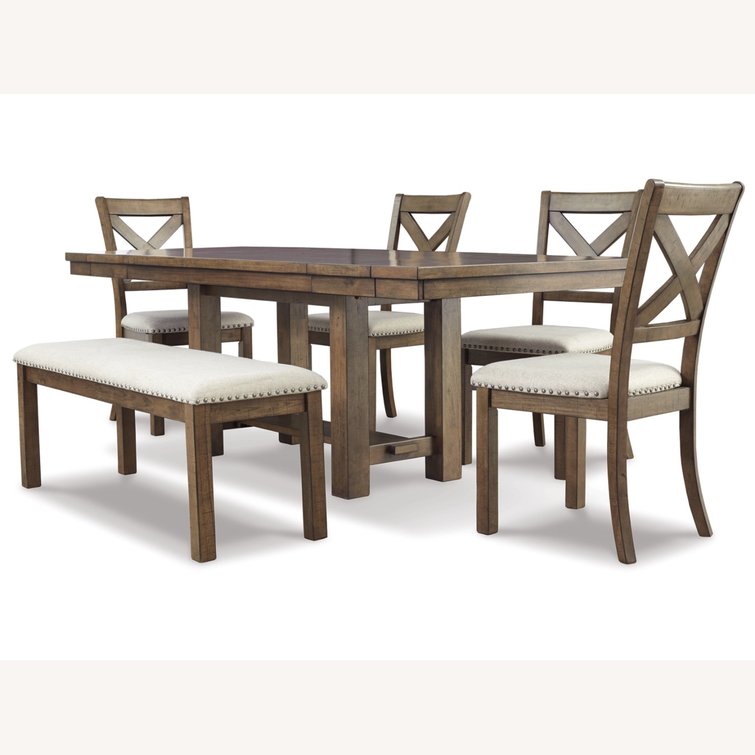 Ashley Furniture Moriville Dining Table and 4 Chairs and Bench - image-0