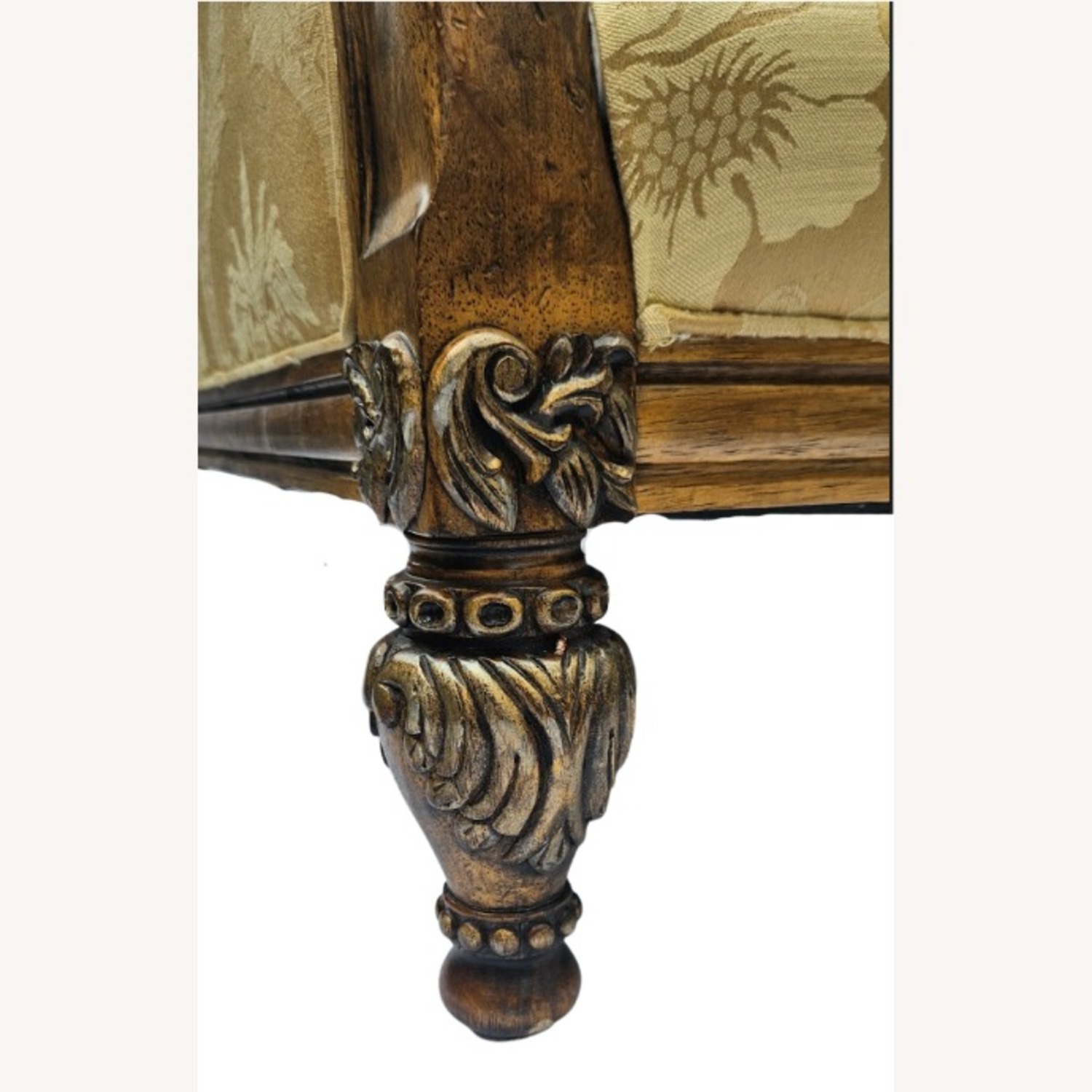 Century French Louis XVI Hand-Carved Walnut Sofa - image-8