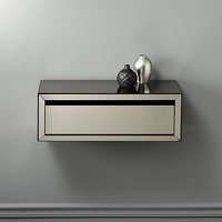 CB2 Slice Silver Mirrored Glass Side Table