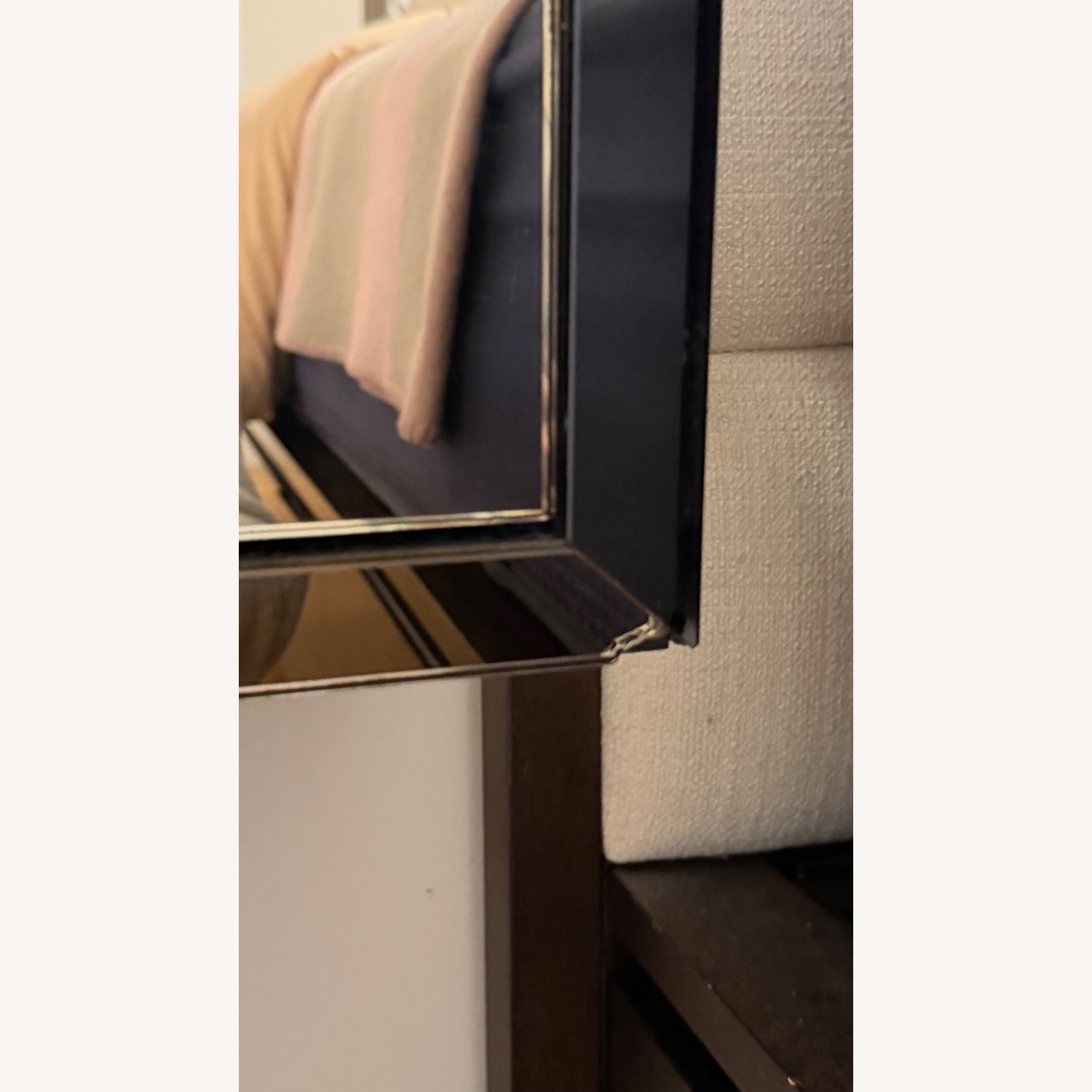 CB2 Slice Silver Mirrored Glass Side Table - image-3