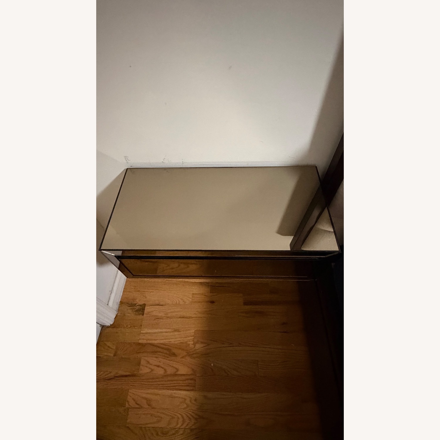 CB2 Slice Silver Mirrored Glass Side Table - image-2