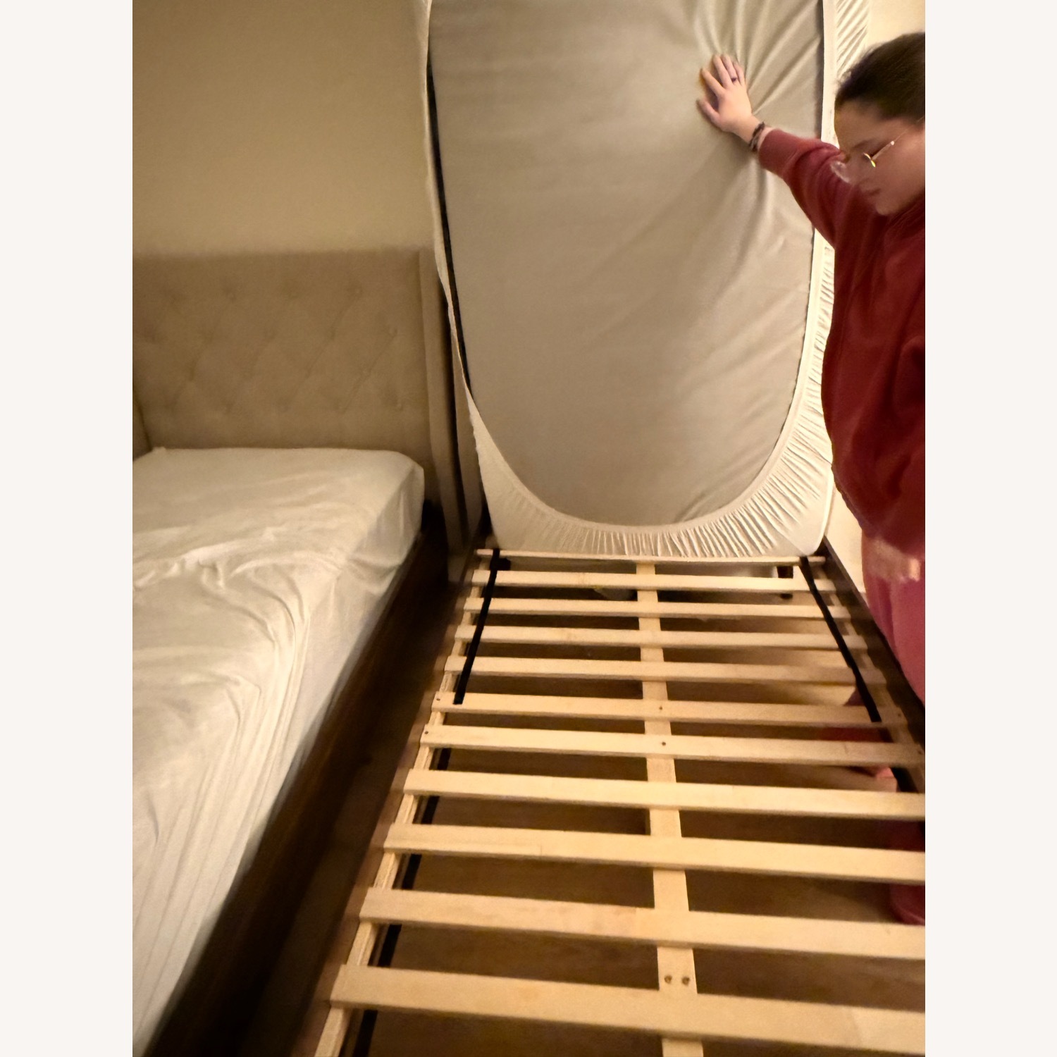 Macy's Grey Twin Bed - image-1