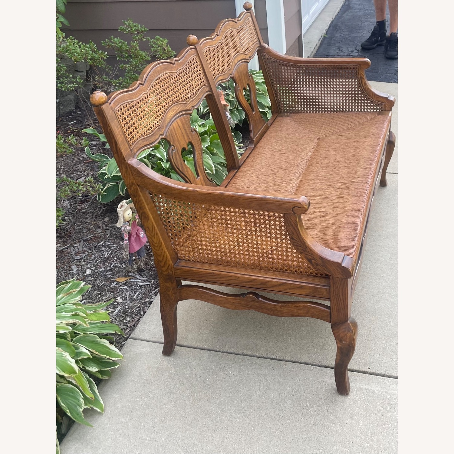 Vintage/Antique Finds Dark Brown Wood Bench - image-3
