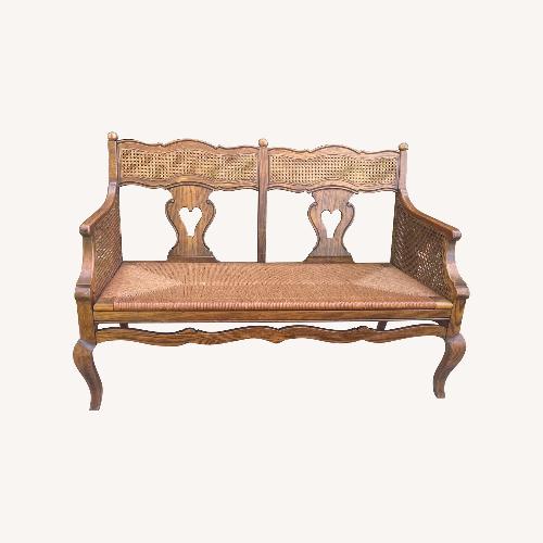 Used Vintage/Antique Finds Dark Brown Wood Bench for sale on AptDeco