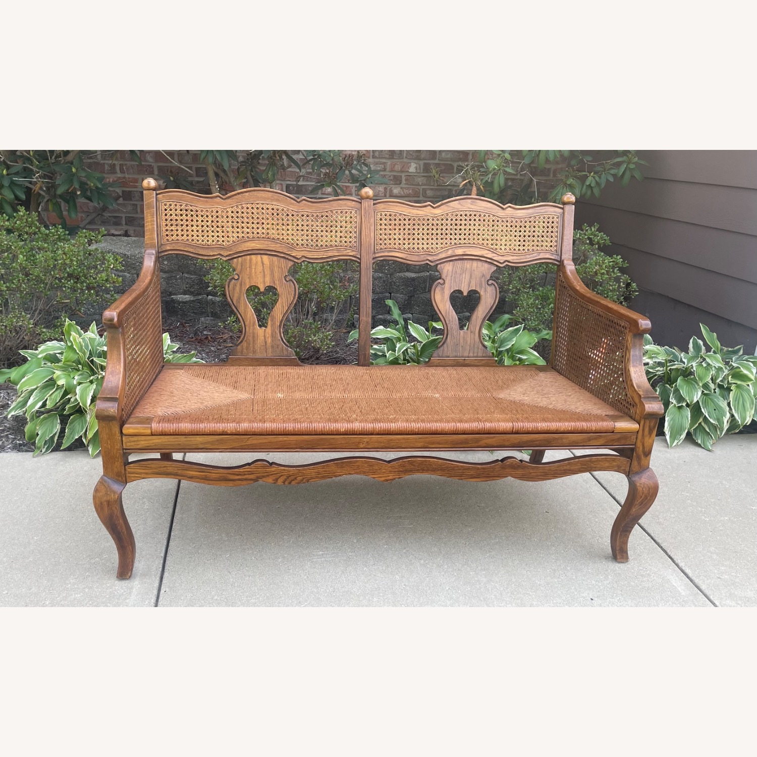 Vintage/Antique Finds Dark Brown Wood Bench - image-1