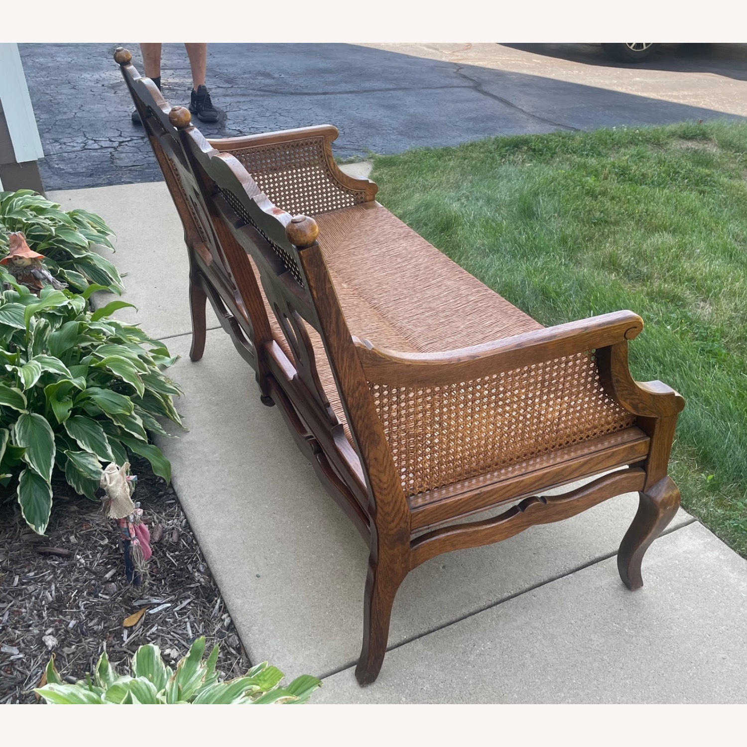 Vintage/Antique Finds Dark Brown Wood Bench - image-4