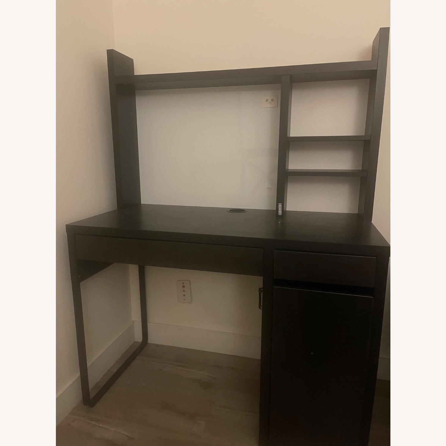 Ashley Furniture Dark Brown Wood Desk - image-2