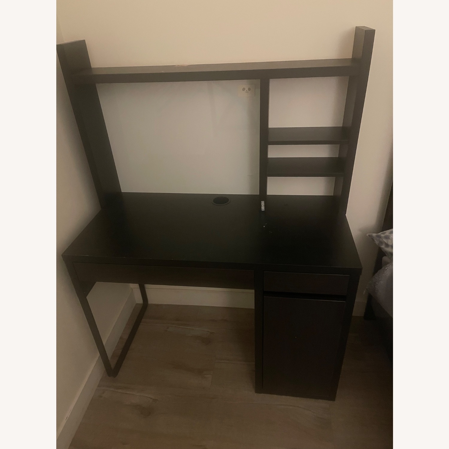 Ashley Furniture Dark Brown Wood Desk - image-0