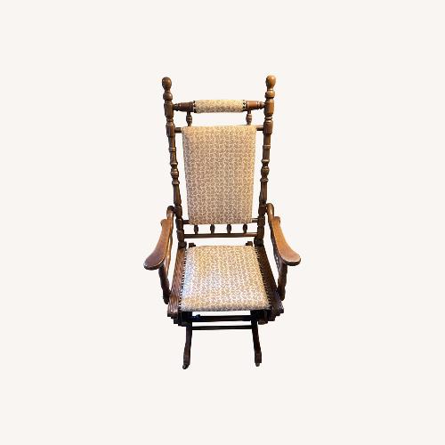 Used Vintage/Antique Dark Brown Wood Accent Chair for sale on AptDeco