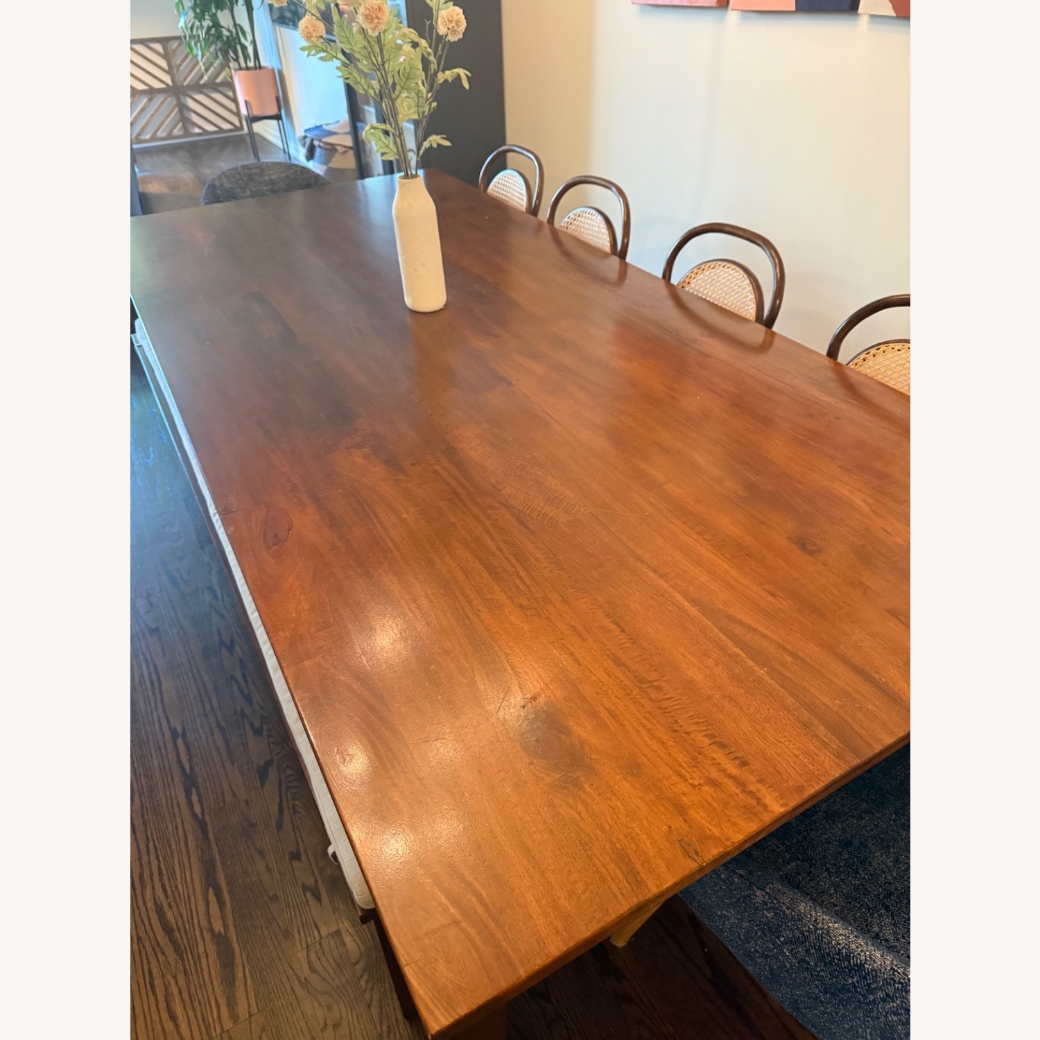 Crate & Barrel Dining Table with Modern Seating - image-3