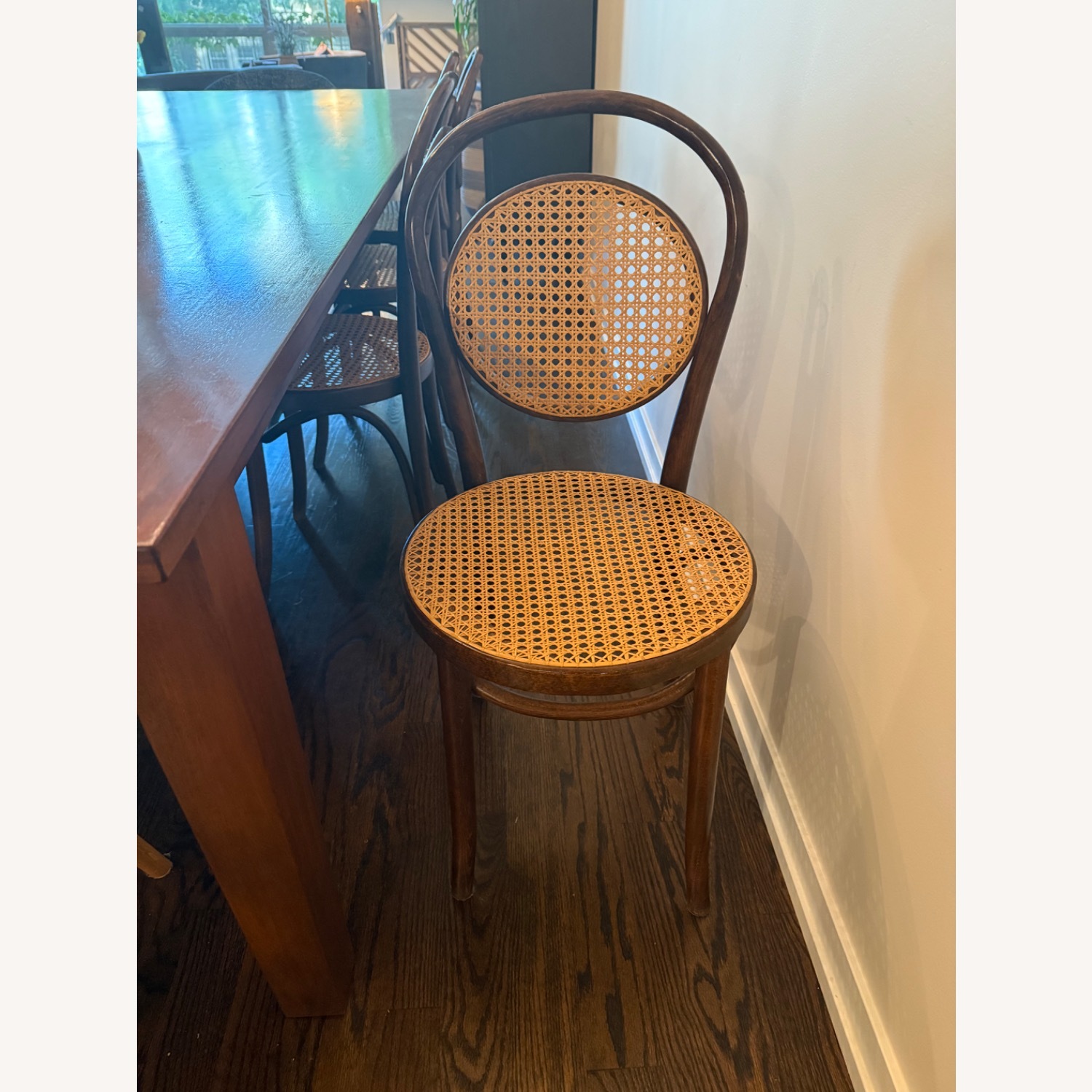 Crate & Barrel Dining Table with Modern Seating - image-5