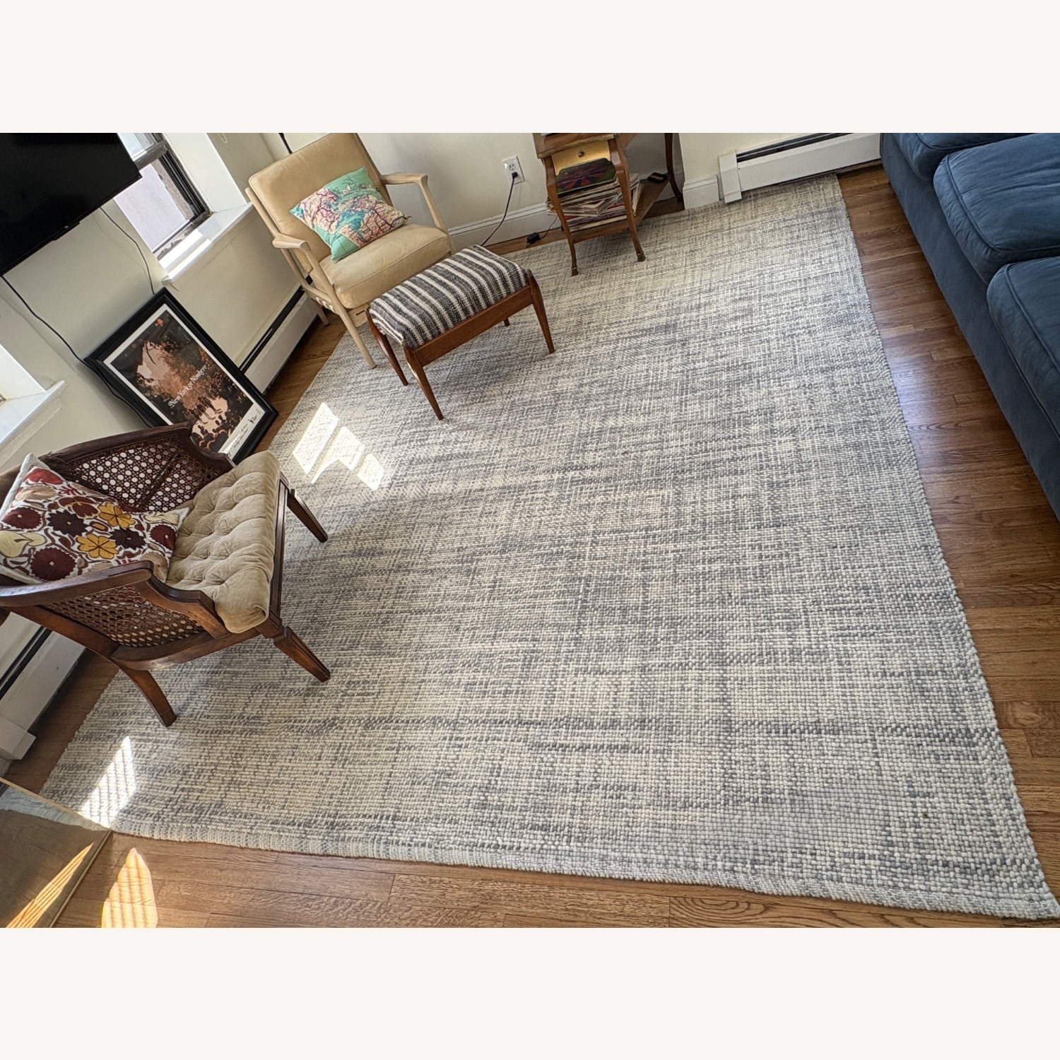 West Elm Heathered Basketweave Wool Rug 8' x 10' - image-1