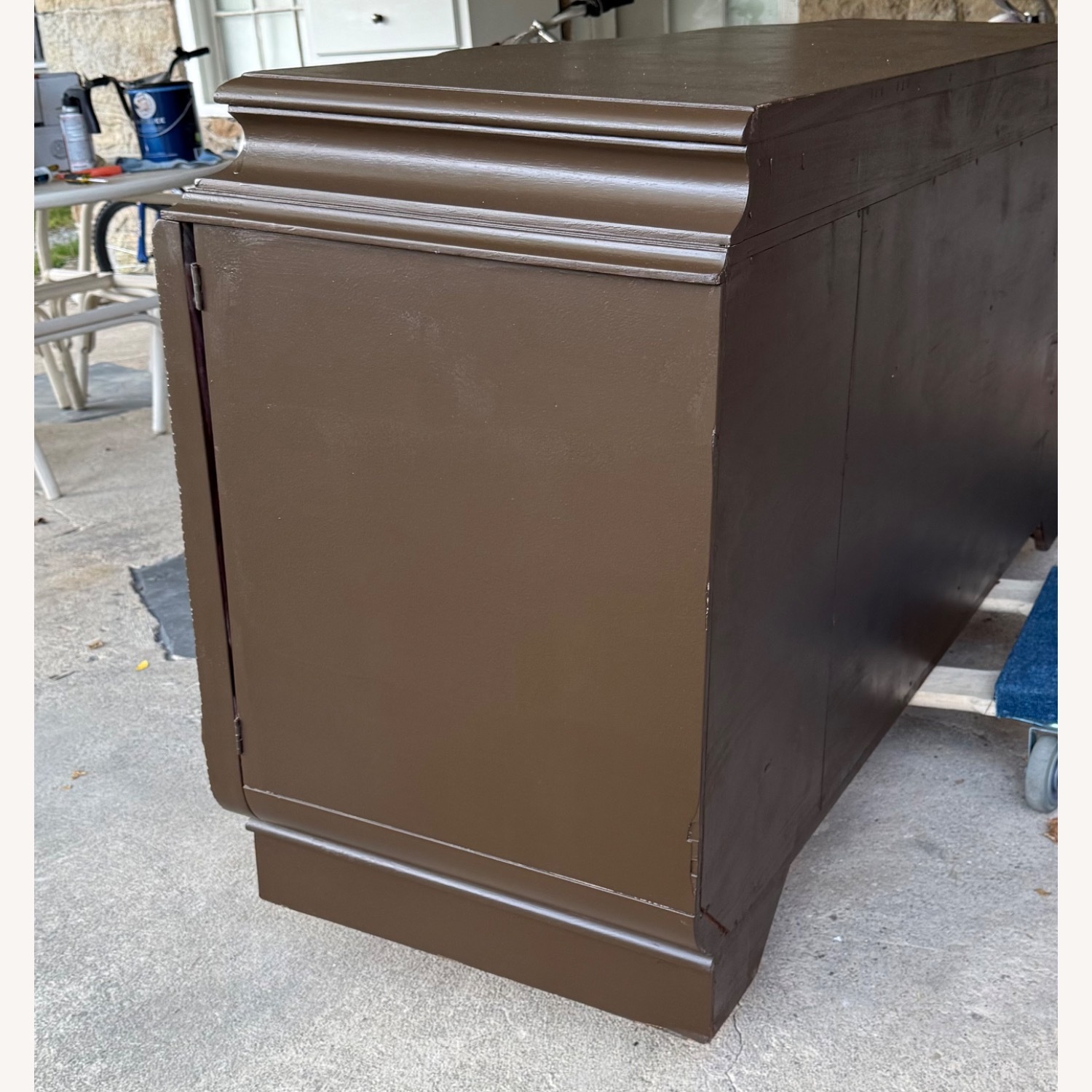Dark Brown Wood Dresser - image-2
