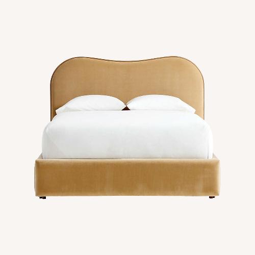 Used Crate & Barrell Upholstered Storage Bed for sale on AptDeco