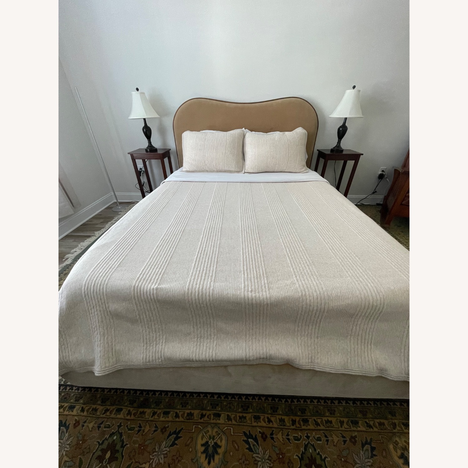 Crate & Barrell Upholstered Storage Bed - image-3