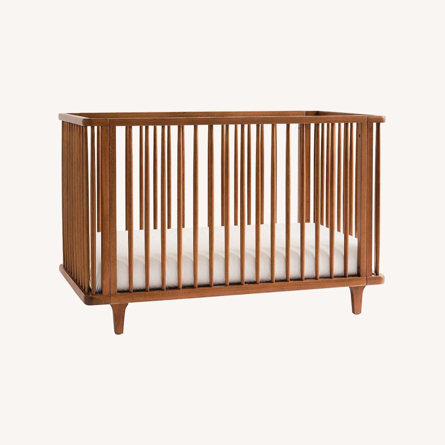 Pottery Barn Kids Dawson Light Brown Wood Crib - image-0