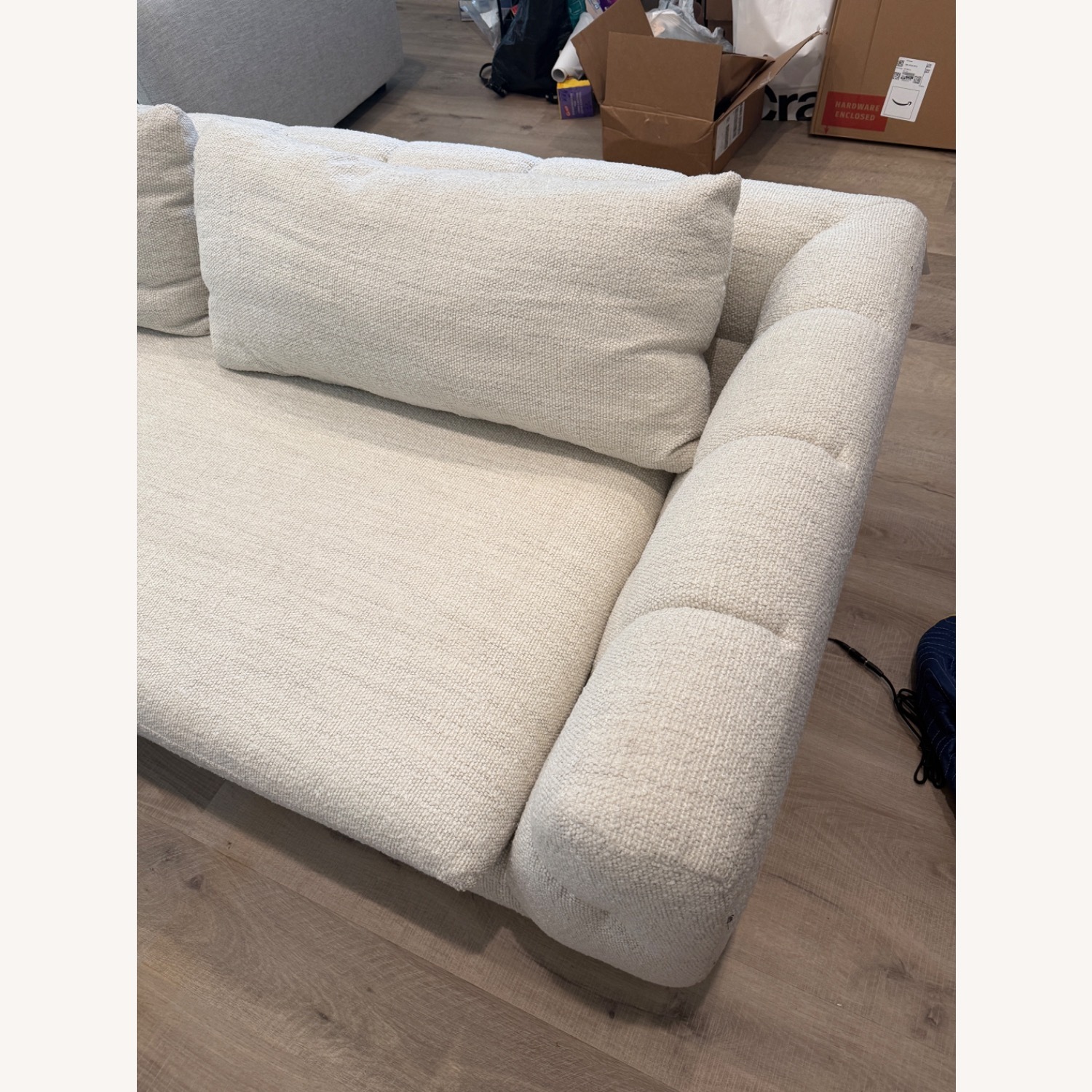 Crate & Barrel Cambria White 2 Seater Sofa - image-2