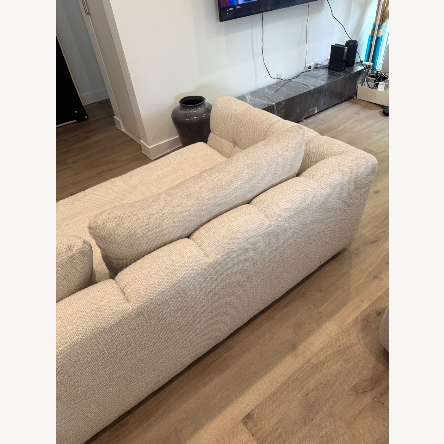 Crate & Barrel Cambria White 2 Seater Sofa - image-5