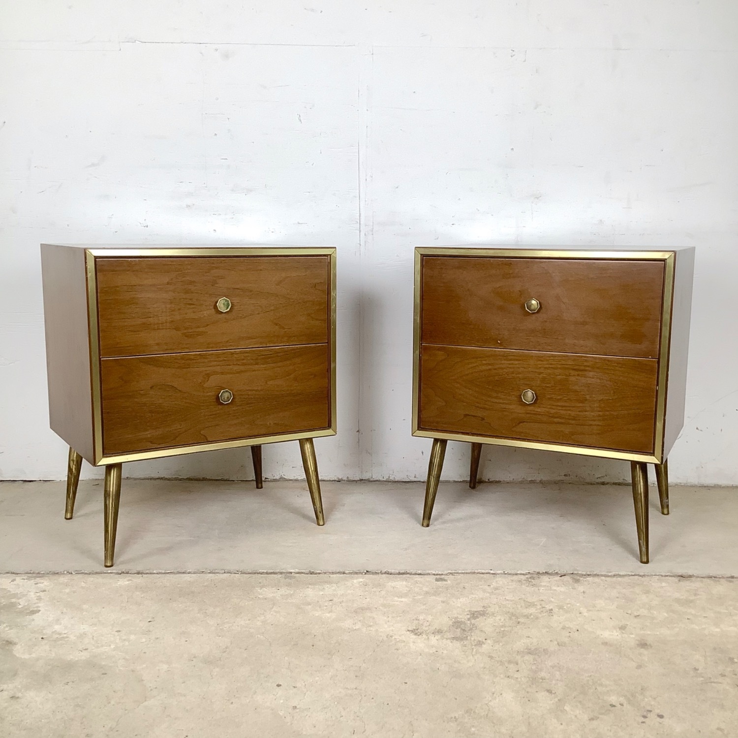 Mid-Century Modern Nightstands- Pair - image-1