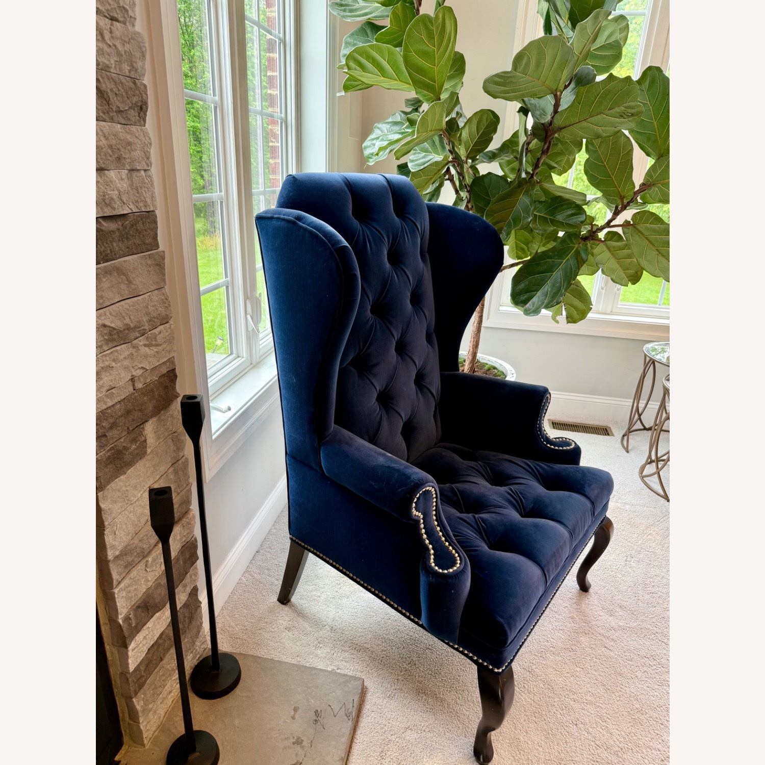 ModShop Blue Velvet Armchair - image-2