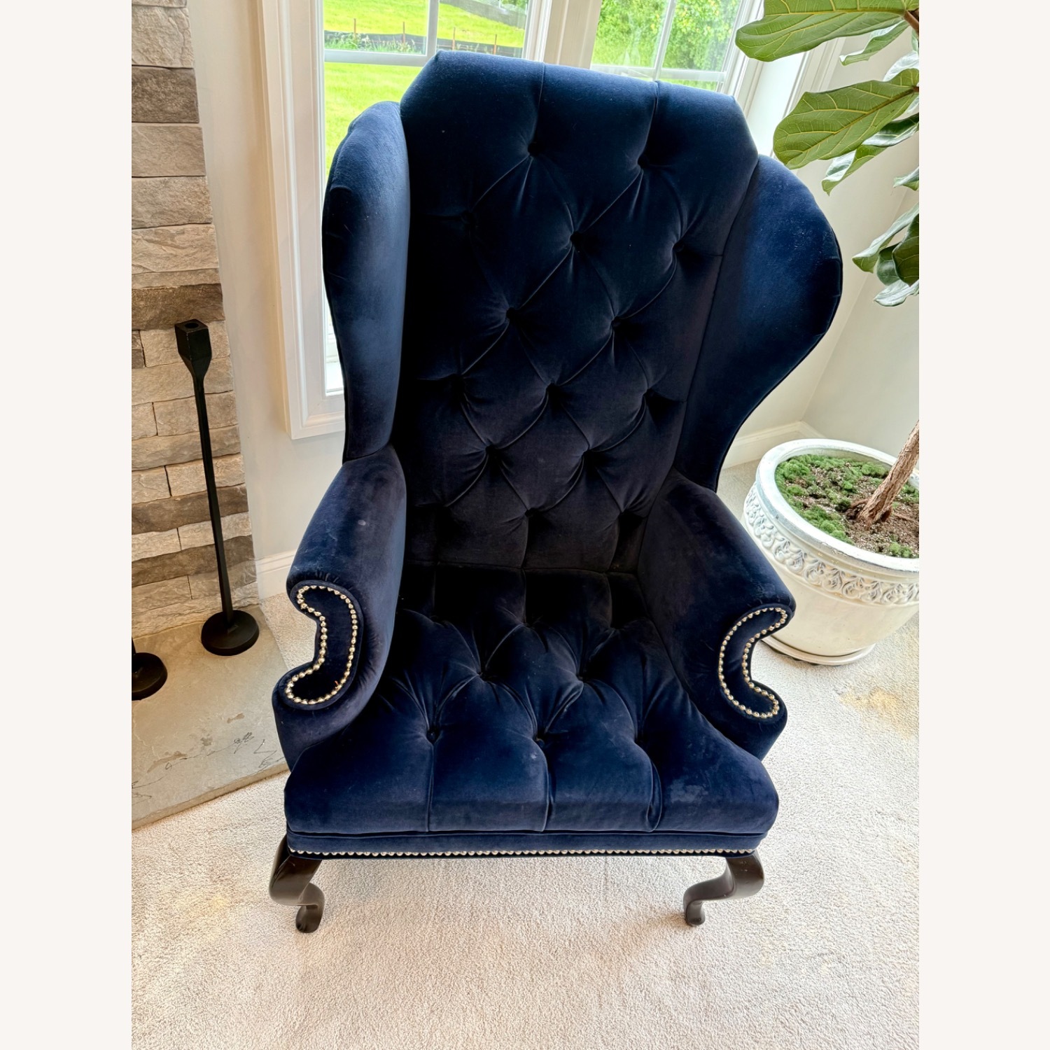 ModShop Blue Velvet Armchair - image-4