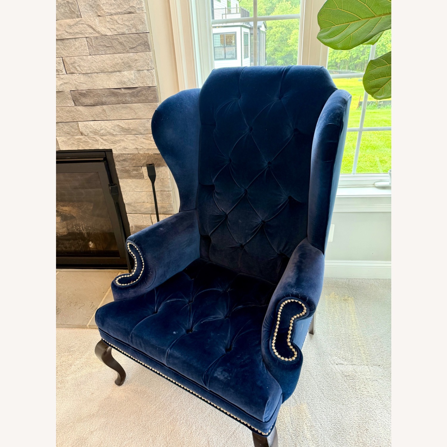 ModShop Blue Velvet Armchair - image-3