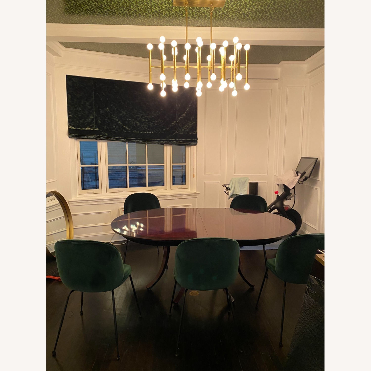 Rouse Home Beetle Green Velvet Dining Chairs - image-1