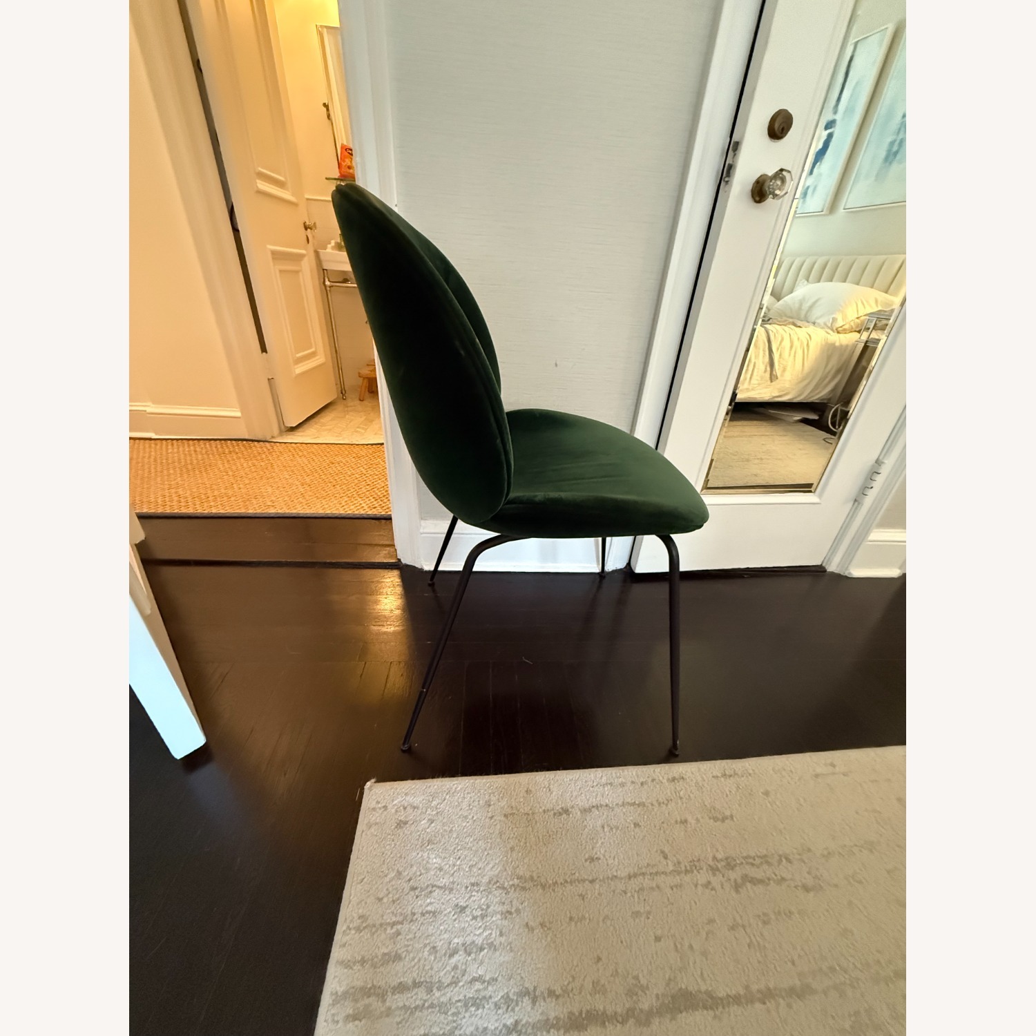 Rouse Home Beetle Green Velvet Dining Chairs - image-4