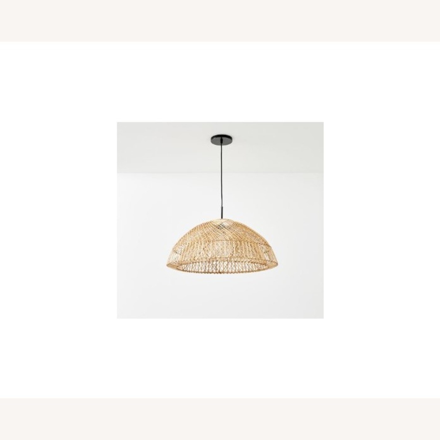 West Elm Wicker Dome Pendant (28") - image-1