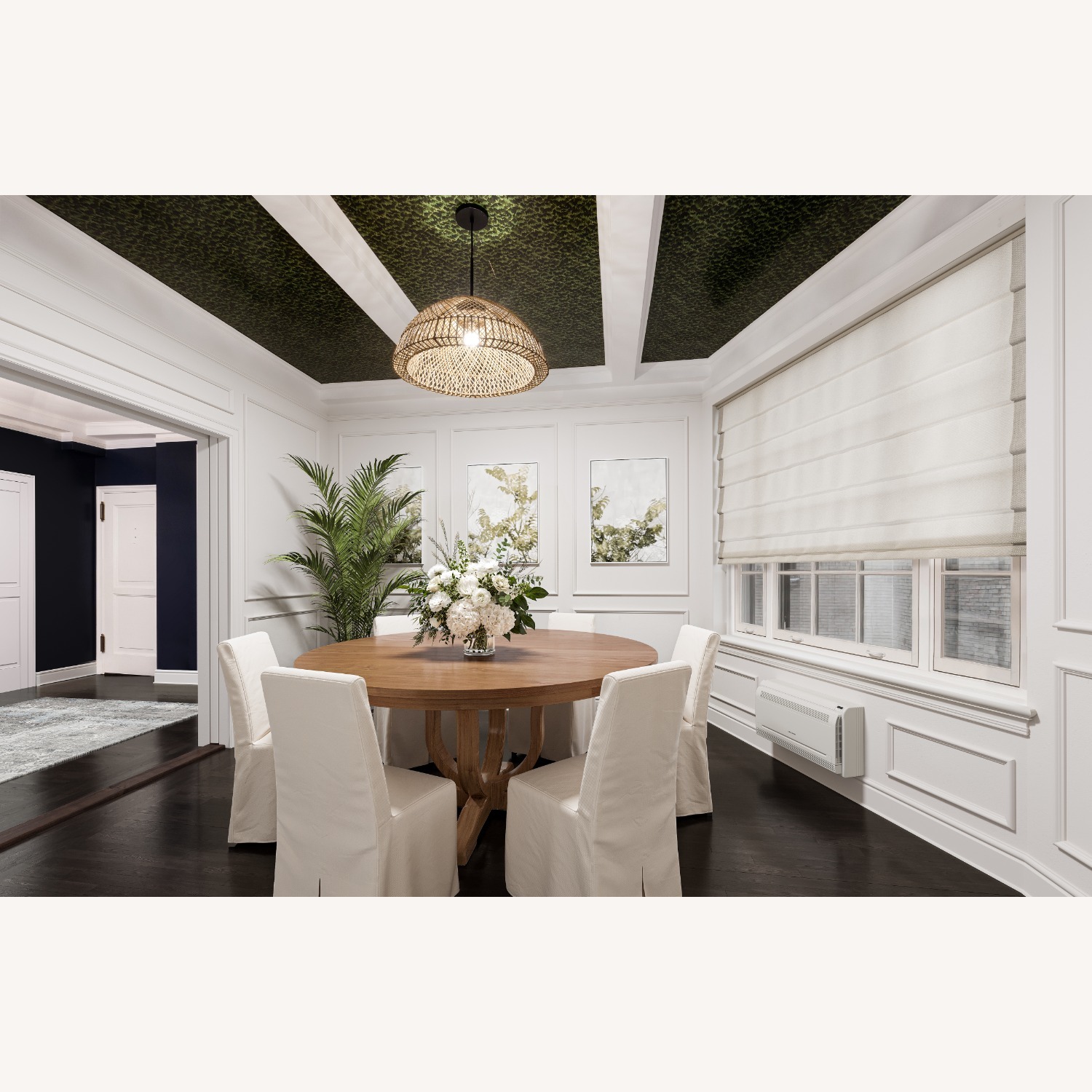 West Elm Wicker Dome Pendant (28") - image-3