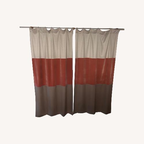 Used Natural Velvet Curtains for sale on AptDeco