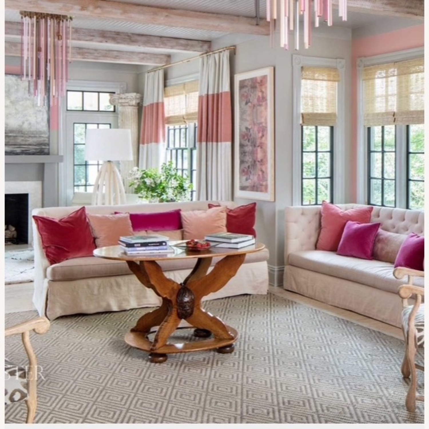 Natural Velvet Curtains - image-1